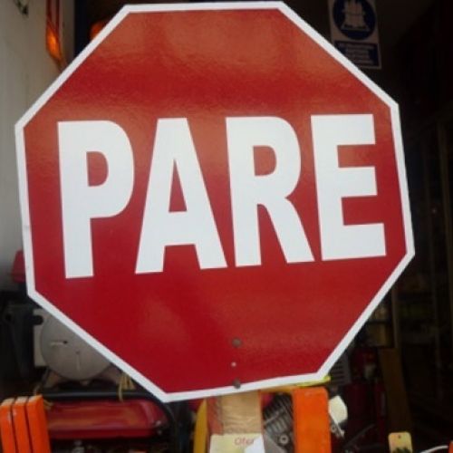Paleta Señal Pare – Siga en vinil reflectivo